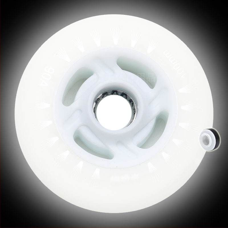 Riedučiai vaikams, šviečiantys ratukai, tiesios eilės, suaugusiųjų riedučiai, PU90, greitasis čiuožimas, 100 mm, 110 mm