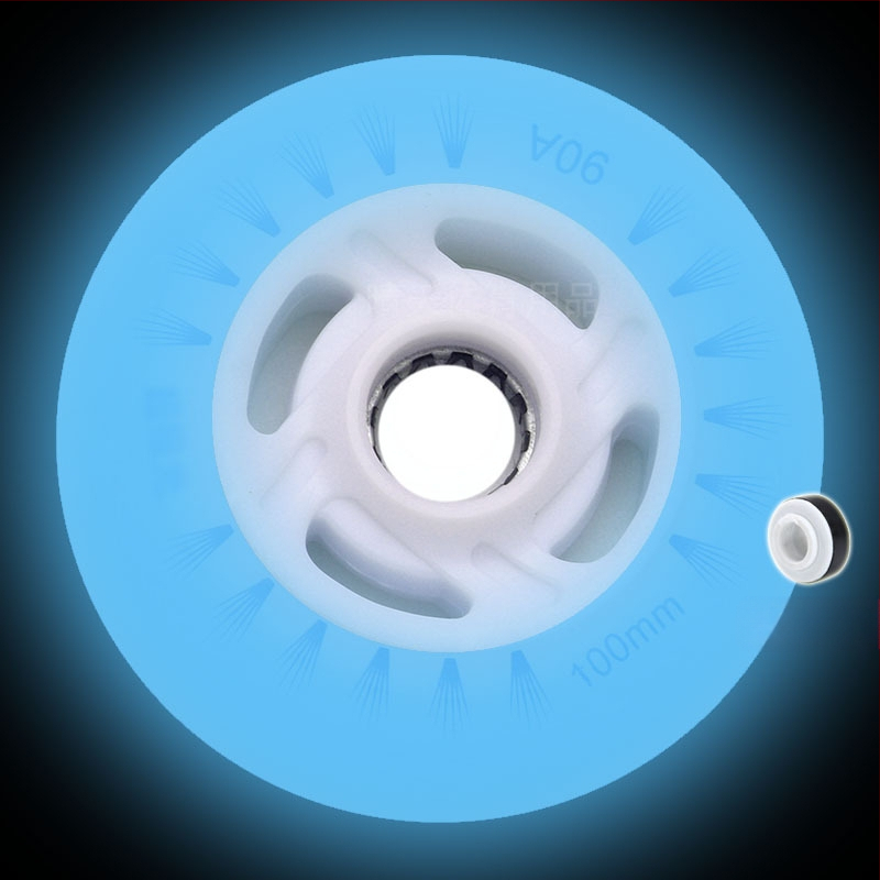 Riedučiai vaikams, šviečiantys ratukai, tiesios eilės, suaugusiųjų riedučiai, PU90, greitasis čiuožimas, 100 mm, 110 mm