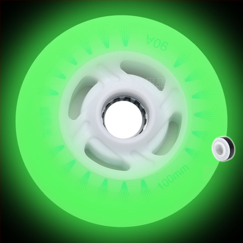 Riedučiai vaikams, šviečiantys ratukai, tiesios eilės, suaugusiųjų riedučiai, PU90, greitasis čiuožimas, 100 mm, 110 mm