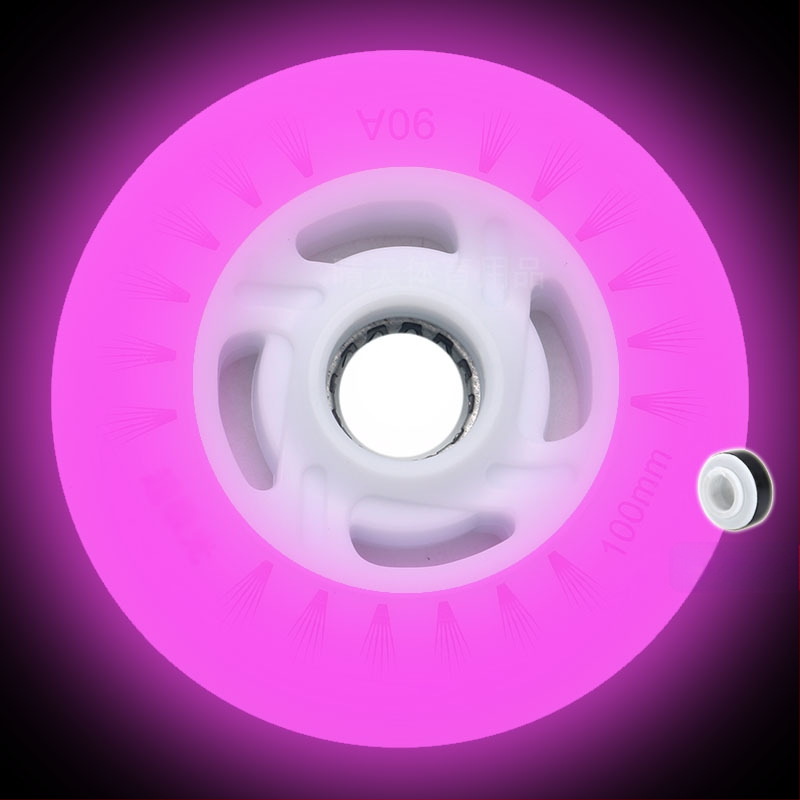 Riedučiai vaikams, šviečiantys ratukai, tiesios eilės, suaugusiųjų riedučiai, PU90, greitasis čiuožimas, 100 mm, 110 mm