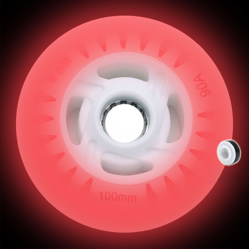 Riedučiai vaikams, šviečiantys ratukai, tiesios eilės, suaugusiųjų riedučiai, PU90, greitasis čiuožimas, 100 mm, 110 mm