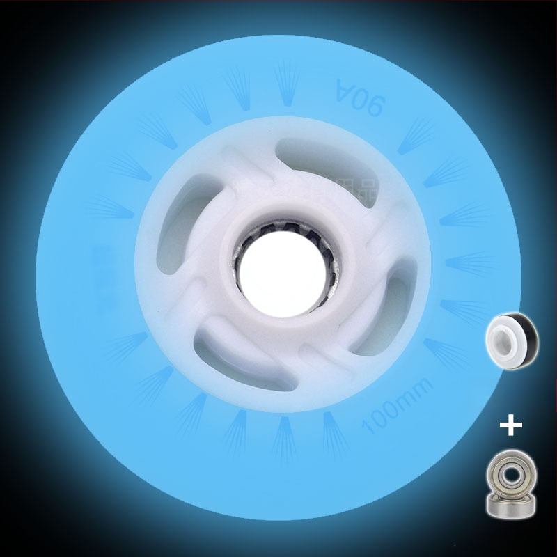 Riedučiai vaikams, šviečiantys ratukai, tiesios eilės, suaugusiųjų riedučiai, PU90, greitasis čiuožimas, 100 mm, 110 mm