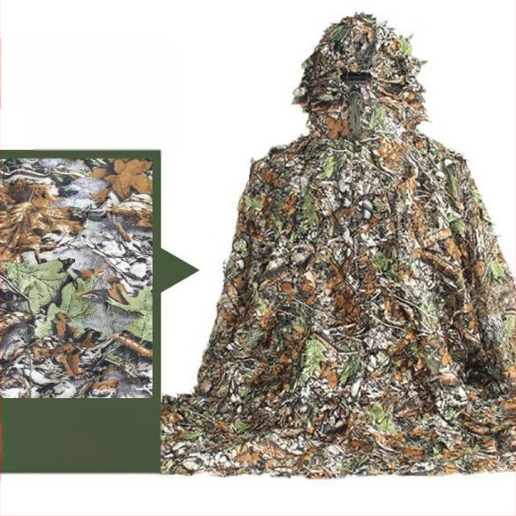 Geely Clothing Camouflage ruházat Fa gyapjú selyem álcázó ruházat Felnőtt kültéri fű ruházat Álcázó ruházat 3D levél mintás