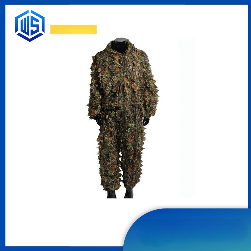 Geely Clothing Camouflage ruházat Fa gyapjú selyem álcázó ruházat Felnőtt kültéri fű ruházat Álcázó ruházat 3D levél mintás