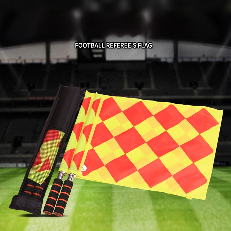 Доставка на едро на футболен патрулен флаг ъглов флаг сигнален флаг стартов флаг съдийски флаг ръчен флаг разнообразие