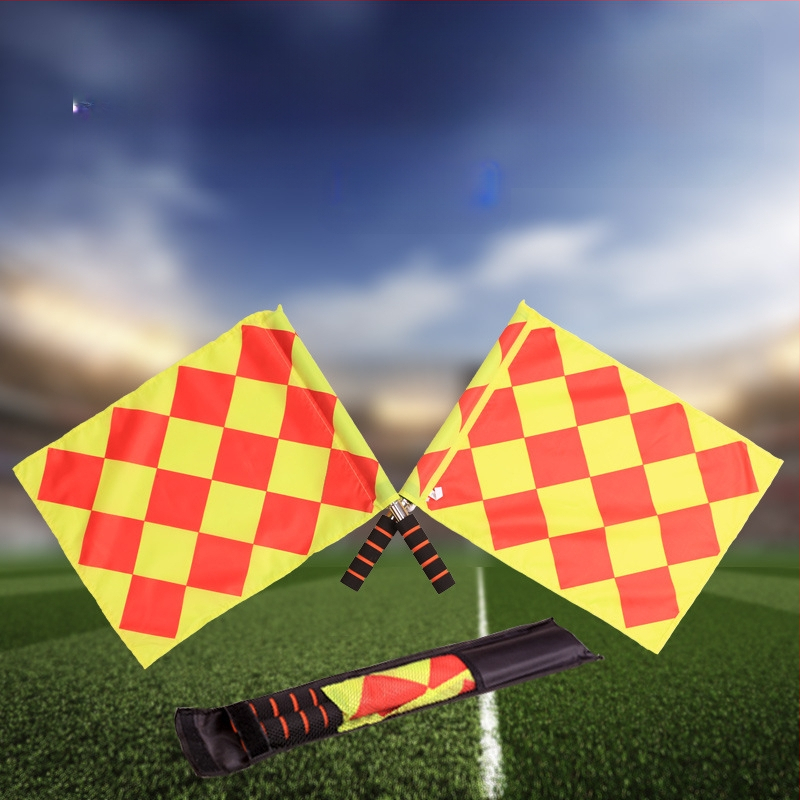 Доставка на едро на футболен патрулен флаг ъглов флаг сигнален флаг стартов флаг съдийски флаг ръчен флаг разнообразие