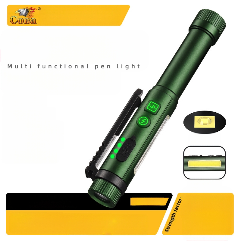 Határokon átnyúló új, ultrafényes, nagy hatótávolságú, kettős fényforrású, kettős mágneses tolllámpa, szárazelemes lítium akkumulátorral működő, univerzális, hordozható zseblámpa