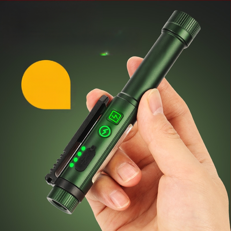 Határokon átnyúló új, ultrafényes, nagy hatótávolságú, kettős fényforrású, kettős mágneses tolllámpa, szárazelemes lítium akkumulátorral működő, univerzális, hordozható zseblámpa