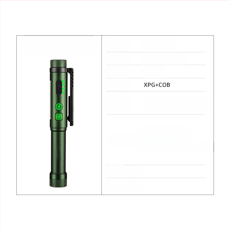 Határokon átnyúló új, ultrafényes, nagy hatótávolságú, kettős fényforrású, kettős mágneses tolllámpa, szárazelemes lítium akkumulátorral működő, univerzális, hordozható zseblámpa