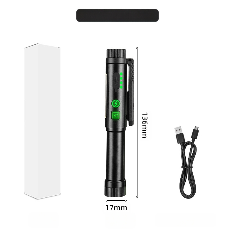 Határokon átnyúló új, ultrafényes, nagy hatótávolságú, kettős fényforrású, kettős mágneses tolllámpa, szárazelemes lítium akkumulátorral működő, univerzális, hordozható zseblámpa