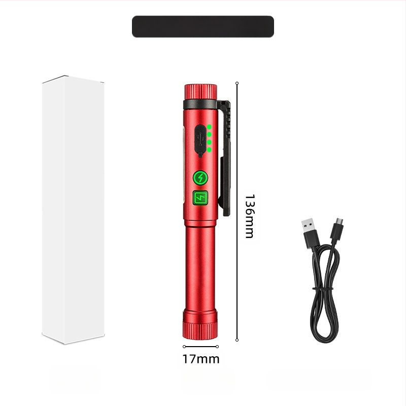 Határokon átnyúló új, ultrafényes, nagy hatótávolságú, kettős fényforrású, kettős mágneses tolllámpa, szárazelemes lítium akkumulátorral működő, univerzális, hordozható zseblámpa