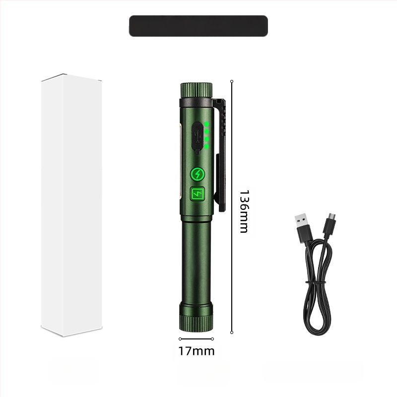 Határokon átnyúló új, ultrafényes, nagy hatótávolságú, kettős fényforrású, kettős mágneses tolllámpa, szárazelemes lítium akkumulátorral működő, univerzális, hordozható zseblámpa