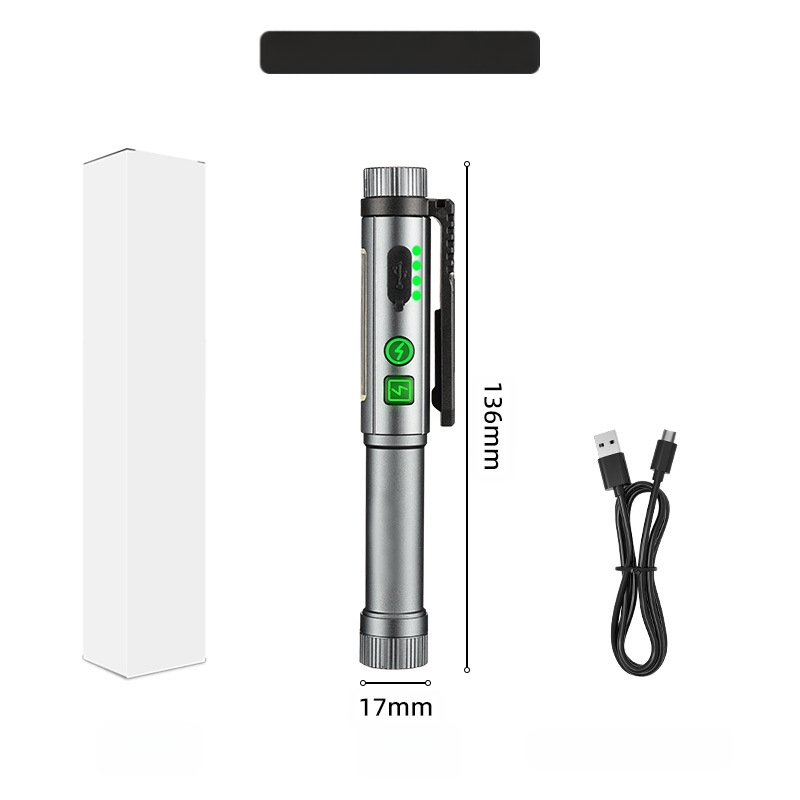 Határokon átnyúló új, ultrafényes, nagy hatótávolságú, kettős fényforrású, kettős mágneses tolllámpa, szárazelemes lítium akkumulátorral működő, univerzális, hordozható zseblámpa