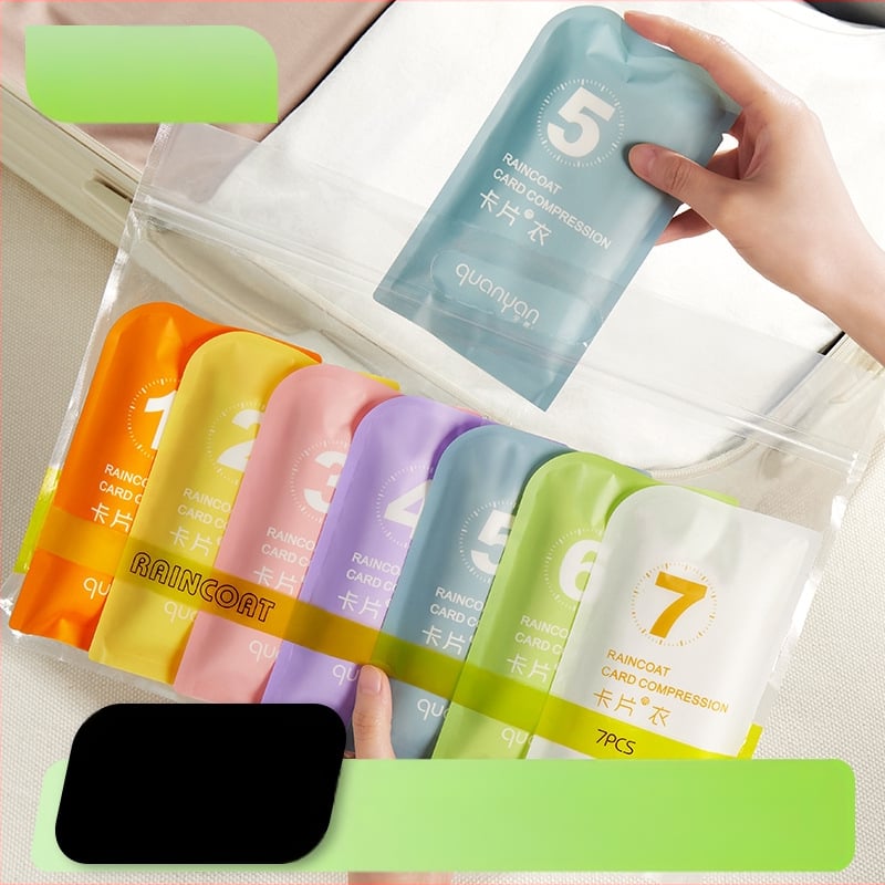 Дъждобран за възрастни за еднократна употреба, удебелен преносим картонен дъждобран, детски туристически живописен водоустойчив компресионен дъждобран