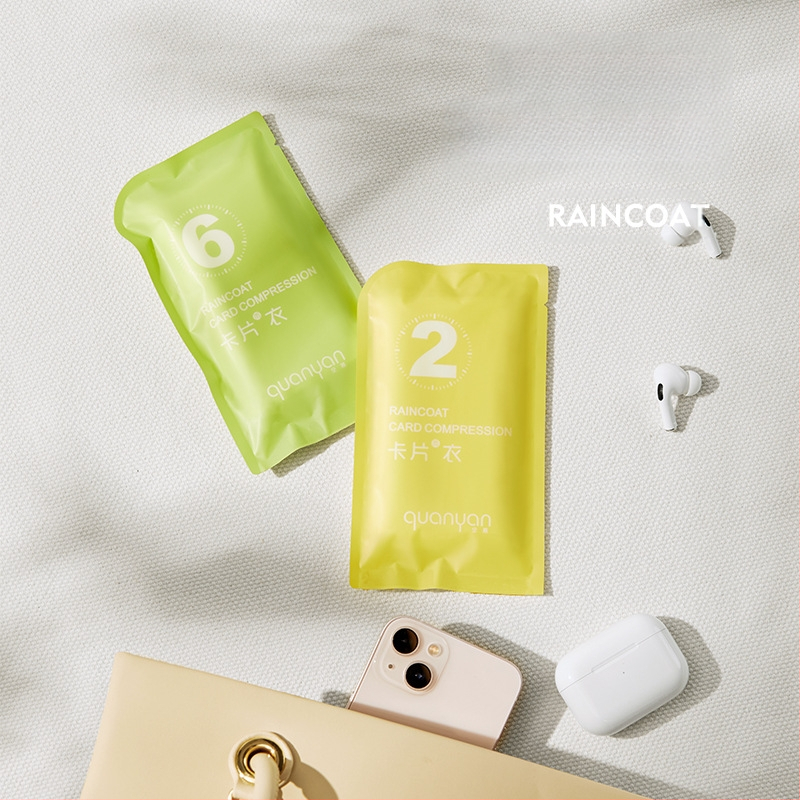 Дъждобран за възрастни за еднократна употреба, удебелен преносим картонен дъждобран, детски туристически живописен водоустойчив компресионен дъждобран