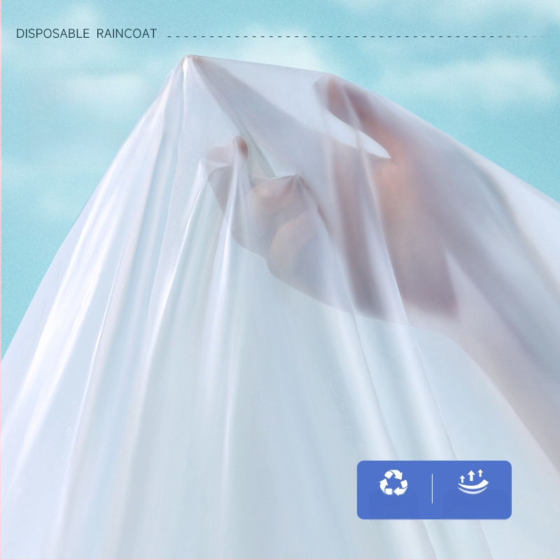 Дъждобран за възрастни за еднократна употреба, удебелен преносим картонен дъждобран, детски туристически живописен водоустойчив компресионен дъждобран