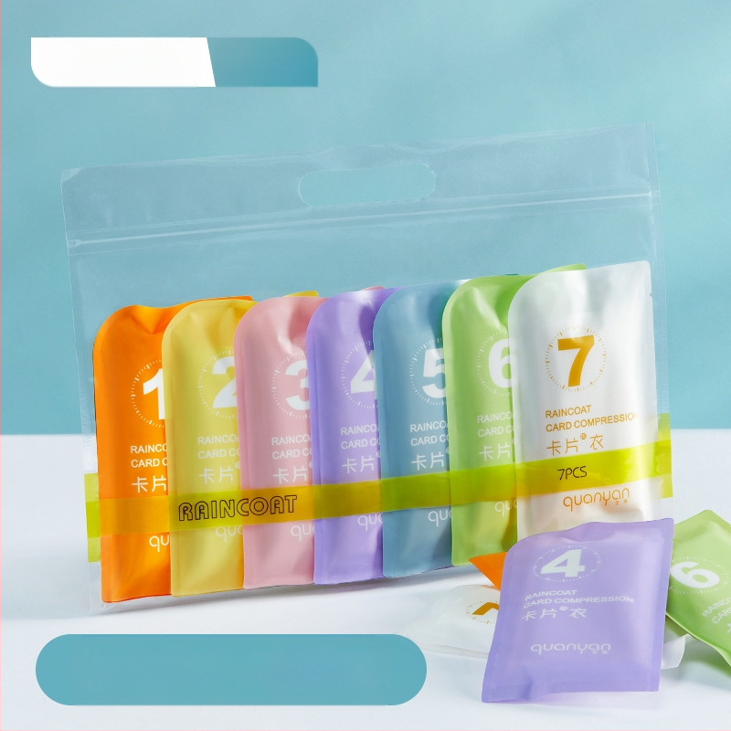 Дъждобран за възрастни за еднократна употреба, удебелен преносим картонен дъждобран, детски туристически живописен водоустойчив компресионен дъждобран