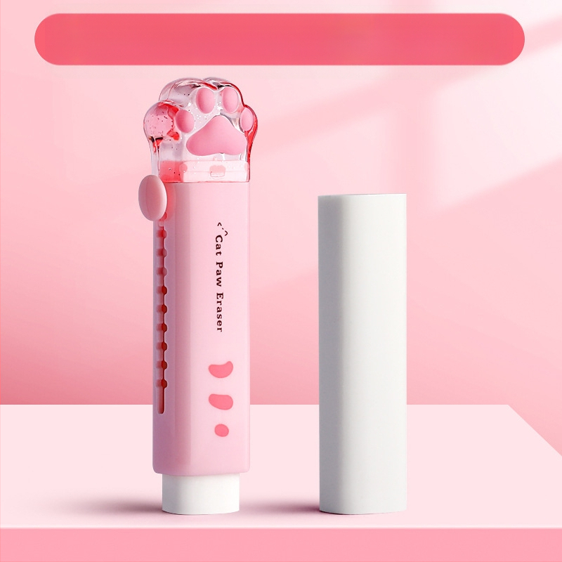 Su 5 keičiamomis šerdelėmis, stumiamu-traukiamu trintuku, specialiomis mokyklinėmis priemonėmis pradinių klasių mokiniams, pieštuko trintuku, vaikišku trintuku nepaliekant pėdsakų