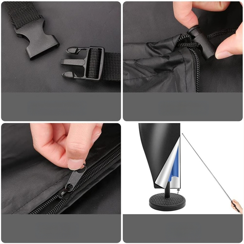 Navlaka za vanjski suncobran je vodootporna i otporna na ulje, vanjski stil s ofsetnim bananama otporan na kišu, pogodno za 3,3-4,3 metra, razne navlake za zaštitu od sunca