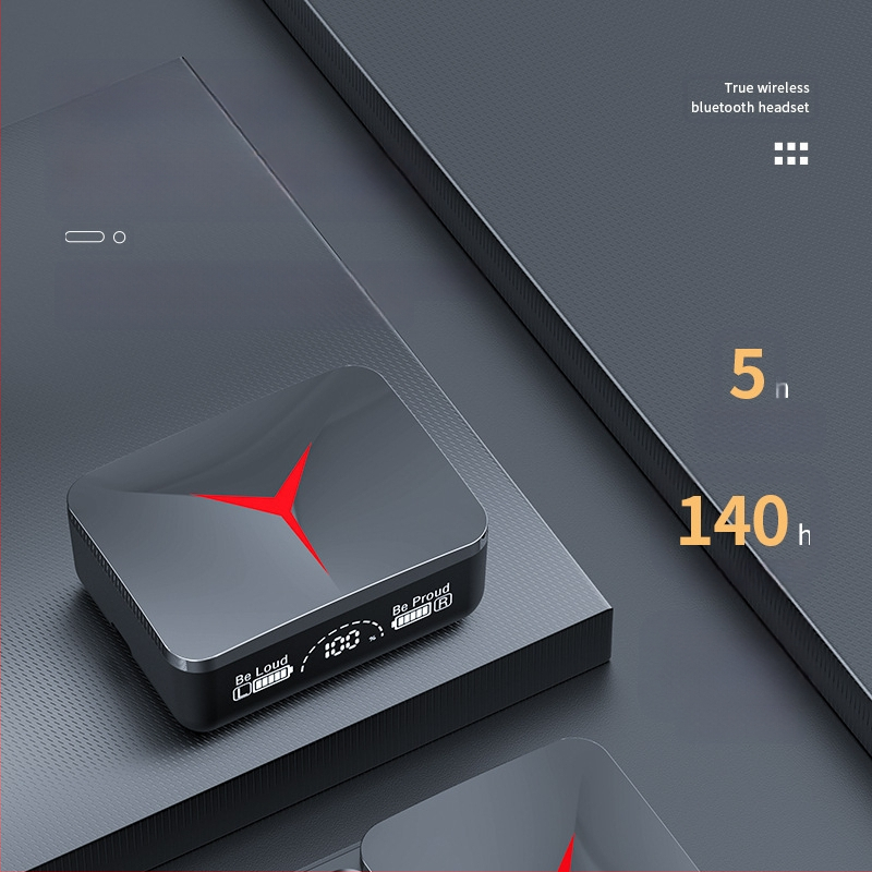 „m10 Bluetooth“ laisvų rankų įranga, galingos, belaidės, į ausį įdedamos, su jutikliniu triukšmo slopinimu, ilgaamžės, skaitmeninio ekrano ausinės „F9-5c“.