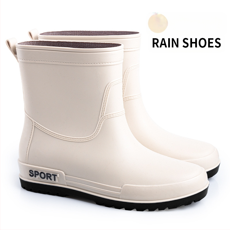 Prekogranične moderne muške čizme za kišu, neklizajuće, vodootporne, otporne na habanje, čizme za kišu srednjeg donjeg dijela, vanjske, zaštita od rada, ribolov, kuhinja, pranje automobila, gumene cipele