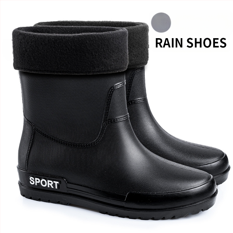 Prekogranične moderne muške čizme za kišu, neklizajuće, vodootporne, otporne na habanje, čizme za kišu srednjeg donjeg dijela, vanjske, zaštita od rada, ribolov, kuhinja, pranje automobila, gumene cipele