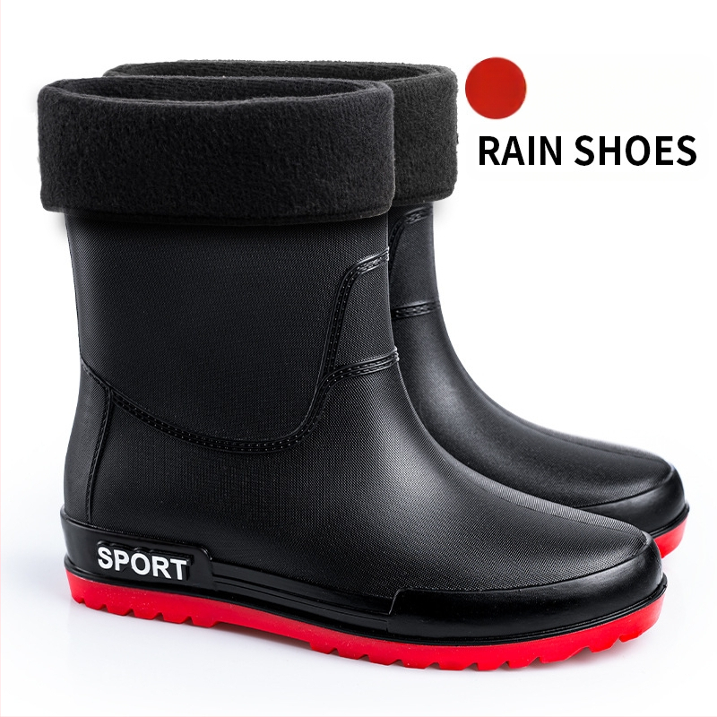 Prekogranične moderne muške čizme za kišu, neklizajuće, vodootporne, otporne na habanje, čizme za kišu srednjeg donjeg dijela, vanjske, zaštita od rada, ribolov, kuhinja, pranje automobila, gumene cipele
