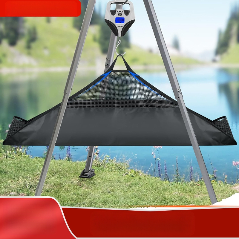 Határokon átnyúló Amazon kültéri horgásztáska halsúly táska összecsukható hálós súlyzós halzsák tengeri horgászat nagy hal