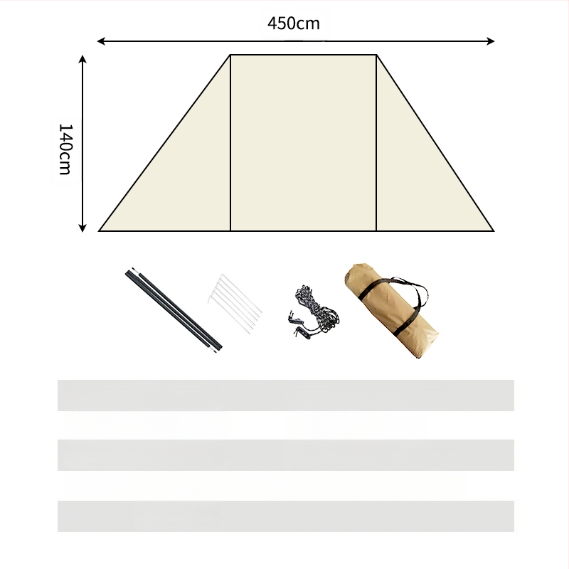 Užuolaidų vyniojimo audinys, priekinio stiklo siena, dideli aptvarai, kempingas, atsparus vėjui, kempingas, savarankiškas turas, sujungimo ekranas lauke