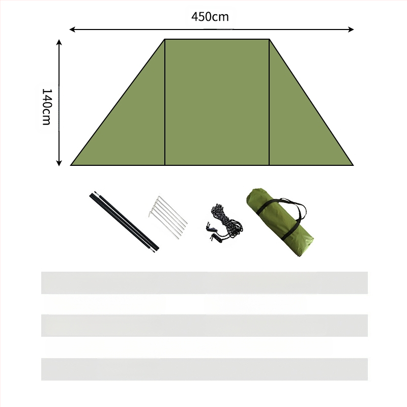 Užuolaidų vyniojimo audinys, priekinio stiklo siena, dideli aptvarai, kempingas, atsparus vėjui, kempingas, savarankiškas turas, sujungimo ekranas lauke
