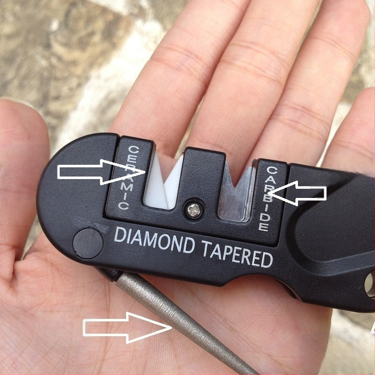 Kaasaskantav EDC teritusvahend multifunktsionaalne õues kasutatav multifunktsionaalne volframterasest teritaja terituskepp