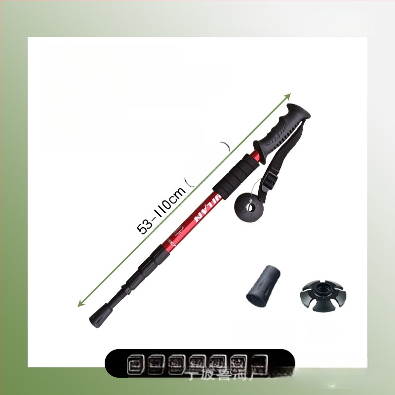 Alumiiniumisulamist mägironimiskepp T-käepidemega 4 kaasaskantavat matkamiskeppi mägironimiskeppide tootjate hulgimüük