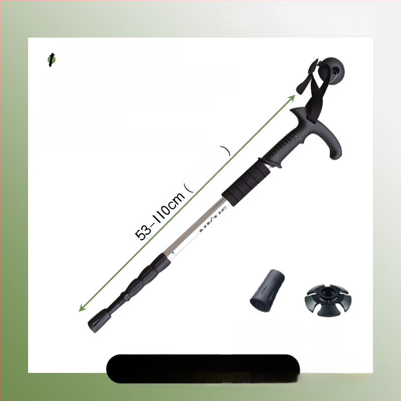 Alumiiniumisulamist mägironimiskepp T-käepidemega 4 kaasaskantavat matkamiskeppi mägironimiskeppide tootjate hulgimüük