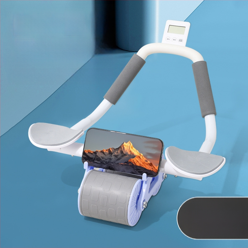 Piiriülene kõhulihaste terviseratas automaatne tagasilöögirull kõhulihaste treenimiseks meeste ja naiste kodumajapidamises kasutatavate küünarnuki tugirullide tootjad hulgimüük