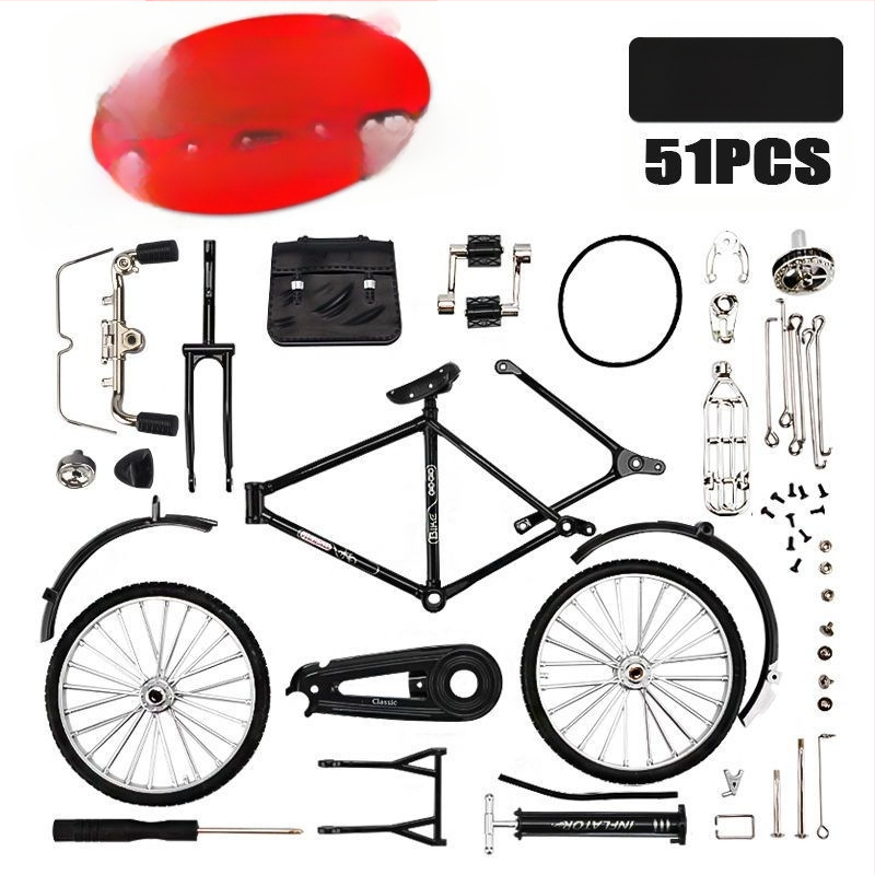 Метална симулация 1:10 28 велосипед с голям бар, традиционен старомоден ретро носталгичен велосипед за мъже, алуминиева играчка модел