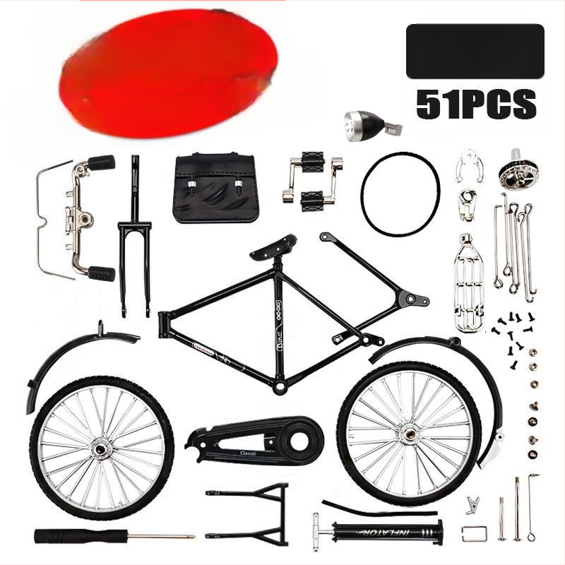 Метална симулация 1:10 28 велосипед с голям бар, традиционен старомоден ретро носталгичен велосипед за мъже, алуминиева играчка модел