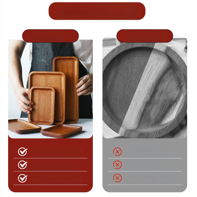 [Head kaubad rangelt valitud] Jaapani akaatsia puidust taldrik puidust kandik ümmargune loominguline kuivatatud puuviljade taldrik puidust taldrik