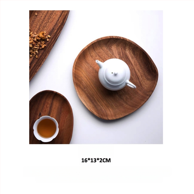 [Head kaubad rangelt valitud] Jaapani akaatsia puidust taldrik puidust kandik ümmargune loominguline kuivatatud puuviljade taldrik puidust taldrik