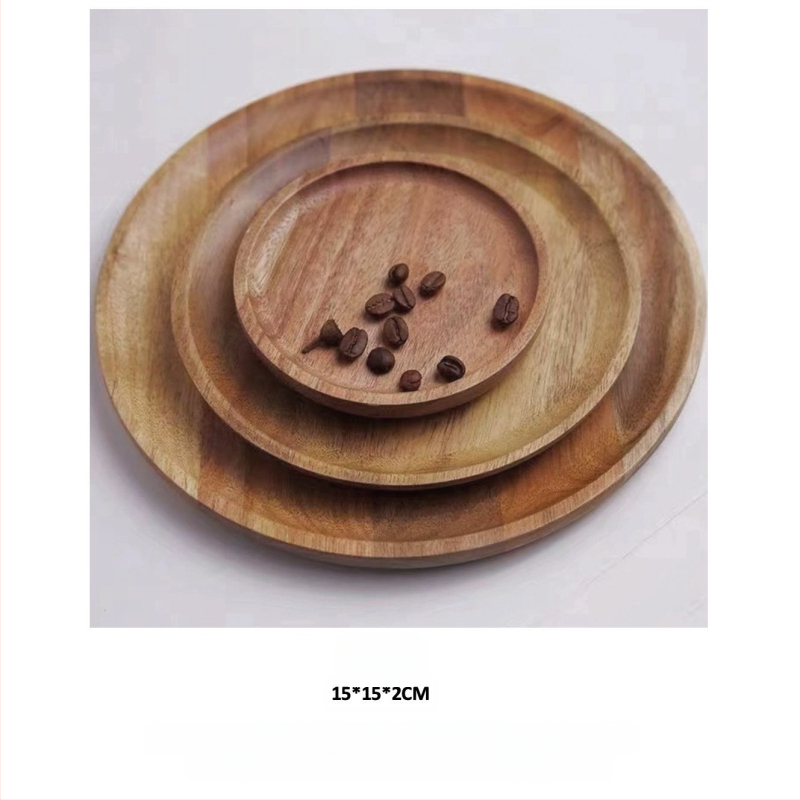 [Head kaubad rangelt valitud] Jaapani akaatsia puidust taldrik puidust kandik ümmargune loominguline kuivatatud puuviljade taldrik puidust taldrik