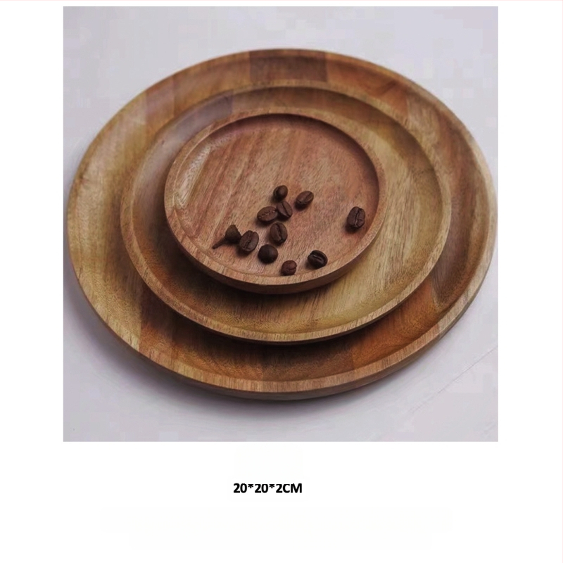 [Head kaubad rangelt valitud] Jaapani akaatsia puidust taldrik puidust kandik ümmargune loominguline kuivatatud puuviljade taldrik puidust taldrik