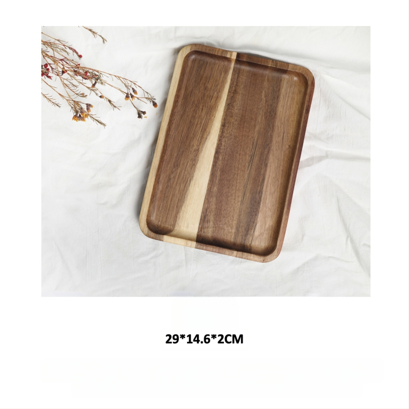 [Head kaubad rangelt valitud] Jaapani akaatsia puidust taldrik puidust kandik ümmargune loominguline kuivatatud puuviljade taldrik puidust taldrik