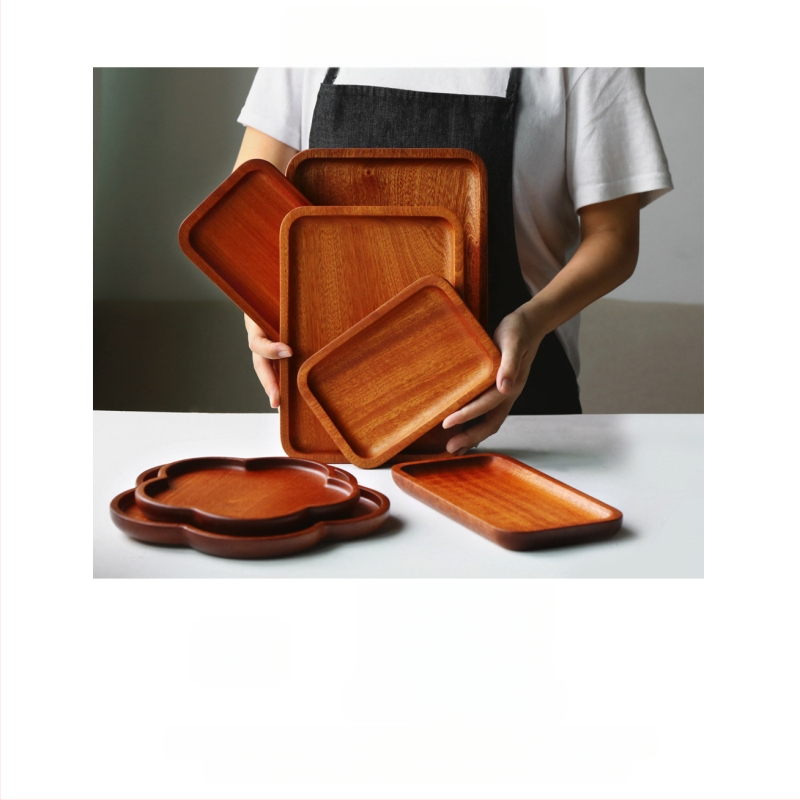 [Head kaubad rangelt valitud] Jaapani akaatsia puidust taldrik puidust kandik ümmargune loominguline kuivatatud puuviljade taldrik puidust taldrik