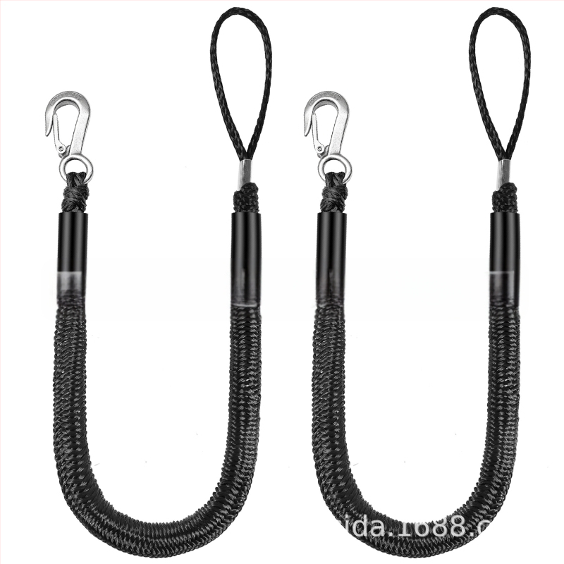 Jauniniet 4FT jaunu āķa laivas virvi Jūras elastīgo virvi Jūras kabelis gumijas laivas laivas virve Dock līnija