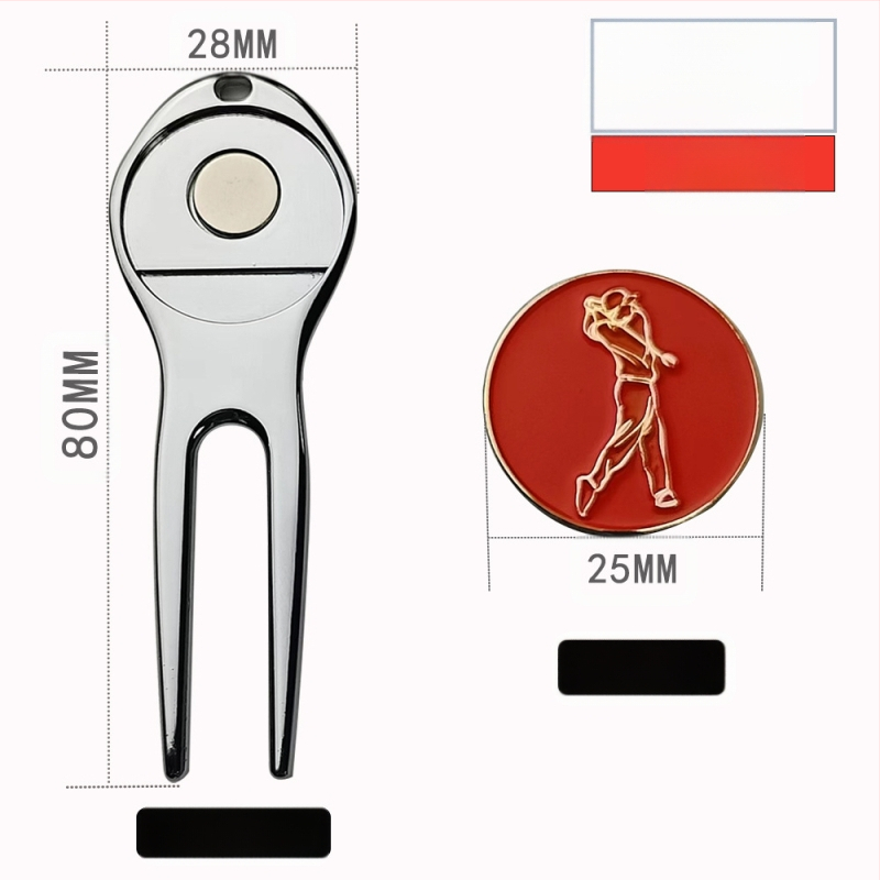 Golf zöld villa fém vasgolyó pozíciójelző multifunkcionális villa cink ötvözet fém villa kiegészítők kellékek