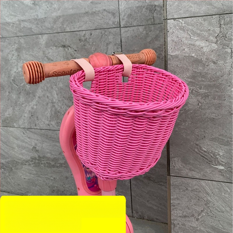 Rattan-szerű szőtt díszkosár, bicikli játékautó zsebkosár, asztali dekoráció, tárolókosár, virágkosár, tárolókosár