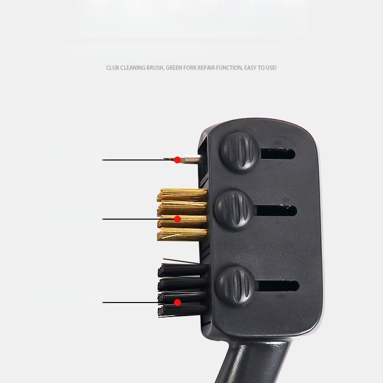 Gamintojo naujas golfo lazdų valymo šepetys, dvipusis daugiafunkcis nešiojamas šepetys su traukimo žiedu, golfo aksesuarams