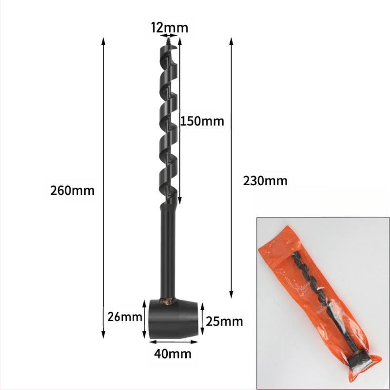 Piiriülene laos olev õues kasutatav ellujäämispuur süsinikterasest käsitsi keerdpuur käsitsi puidutöötlemise mulgustuspuur
