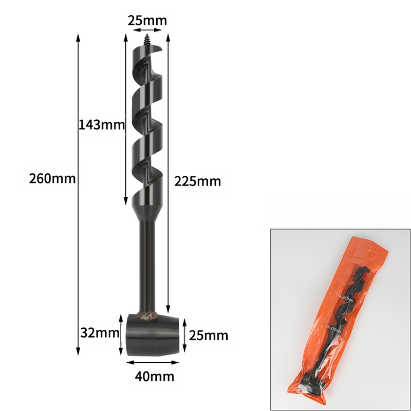 Piiriülene laos olev õues kasutatav ellujäämispuur süsinikterasest käsitsi keerdpuur käsitsi puidutöötlemise mulgustuspuur