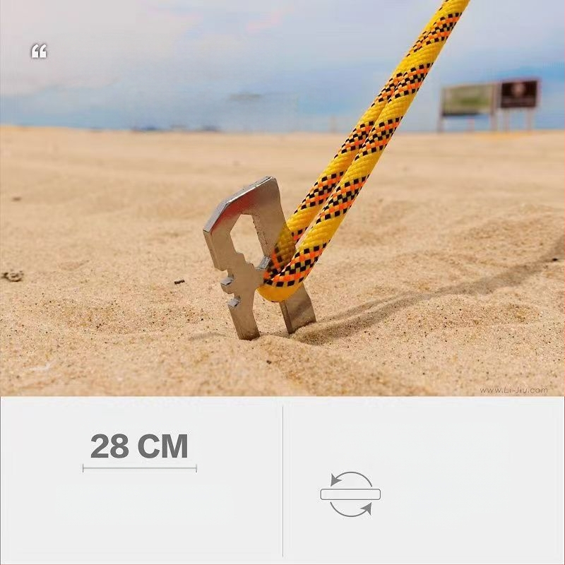 Нови неръждаеми стоманени пирони за заземяване на едро, ултралеки, дебели пирони за заземяване, алпинизъм, къмпинг, пясък, ветроустойчиви пирони