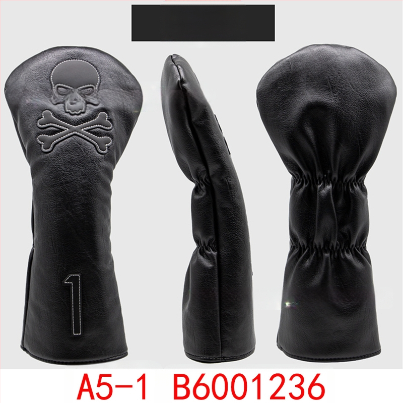 Sandėlyje didmeninė prekyba raudonos ir baltos linijos kaukolės medinio strypo dangteliu stačiu kampu / pusapvaliu / kvadratiniu stūmiklio dangteliu golfo lazdos dangteliu